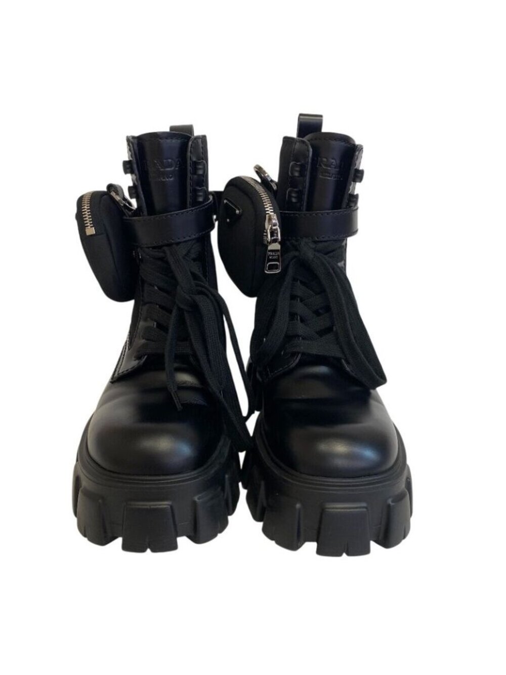 ★SOLD★ Prada 2 Ue007 re Nylon Short Boots Monolith Black - Picture 4 of 8